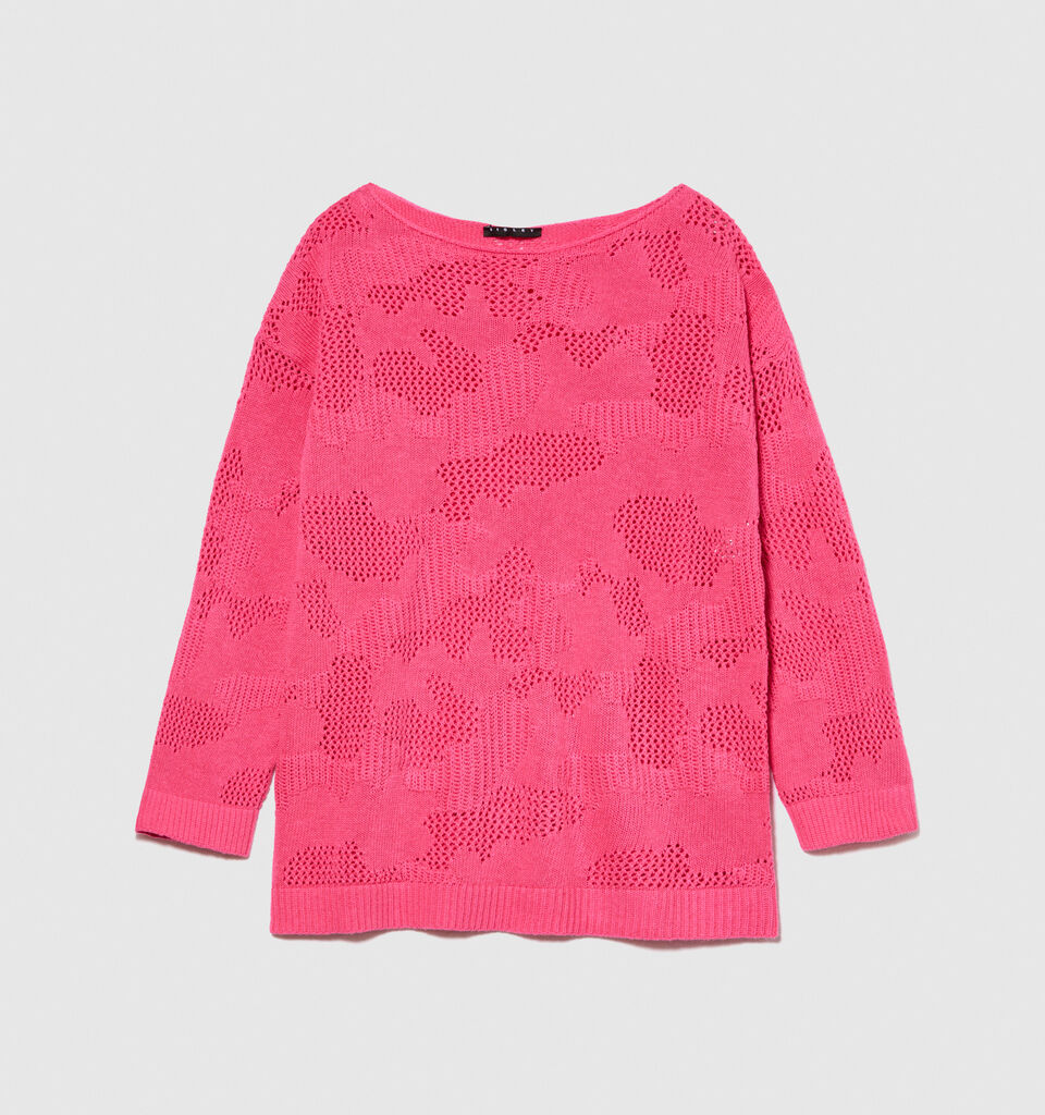 Oversized sweater - girls' knitwear - Pink | Sisley Young image number 1